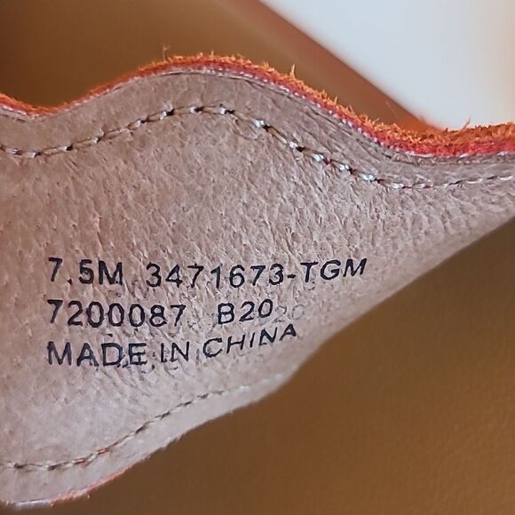 Frye Mira Wave Leather Slide Slip On Two Strap Sandals Pink Orange Size 7.5 - Picture 13 of 14